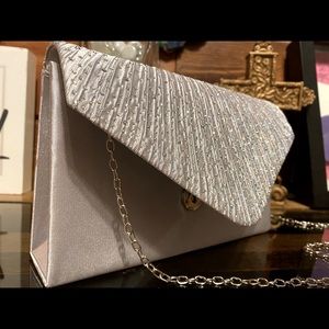 Evening Clutch Glitter Silver